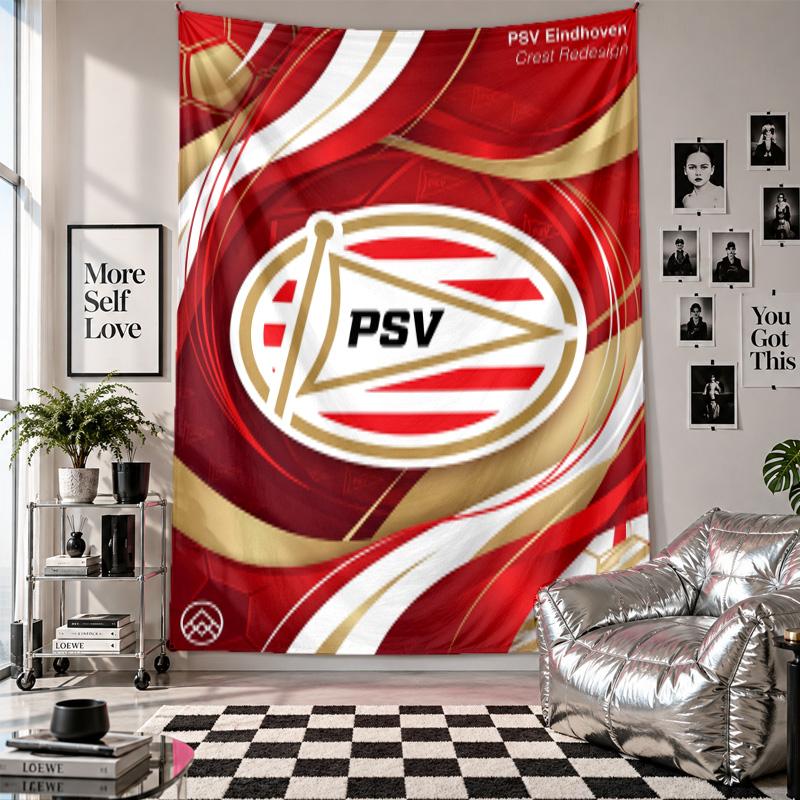 PSV Eindhoven FC Wall Tapestry Home Decor Wall Hanging Cloth for Bedroom Living Room Background