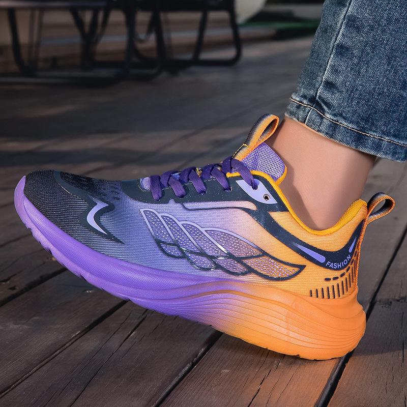 Sneakers Large size shoes New flying flag surface breathable ultra-light casual thick-soled heightening shoes