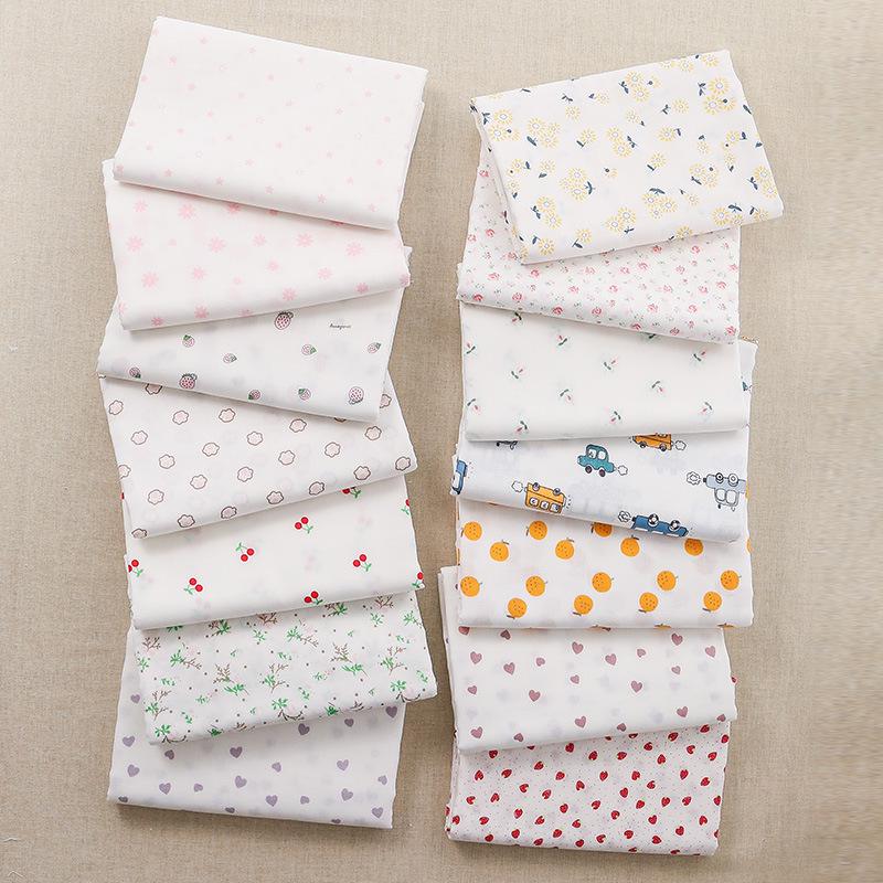 100% Cotton Double Layer Gauze Fabric: Cartoon Baby Pajamas, Drool Bibs, Bath Towels, Fabric Remnants.