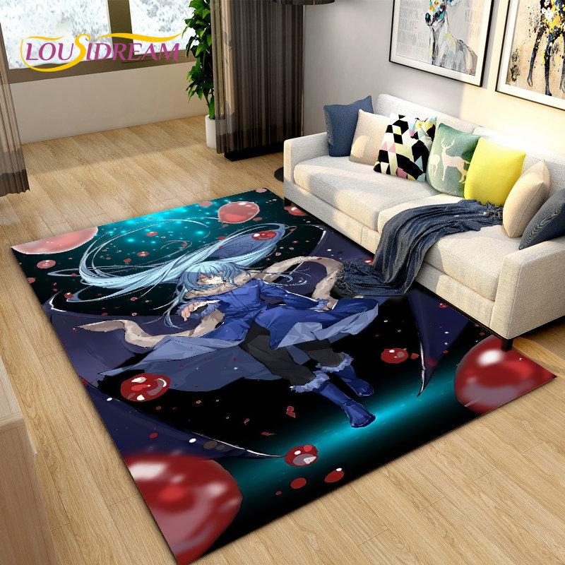 Tappeto Area Tappeto Anime I Got Reincarnated As A Slime, Tappeto per Soggiorno Camera da Letto Divano Zerbino Decorazione, Tappetino Antiscivolo per Bambini