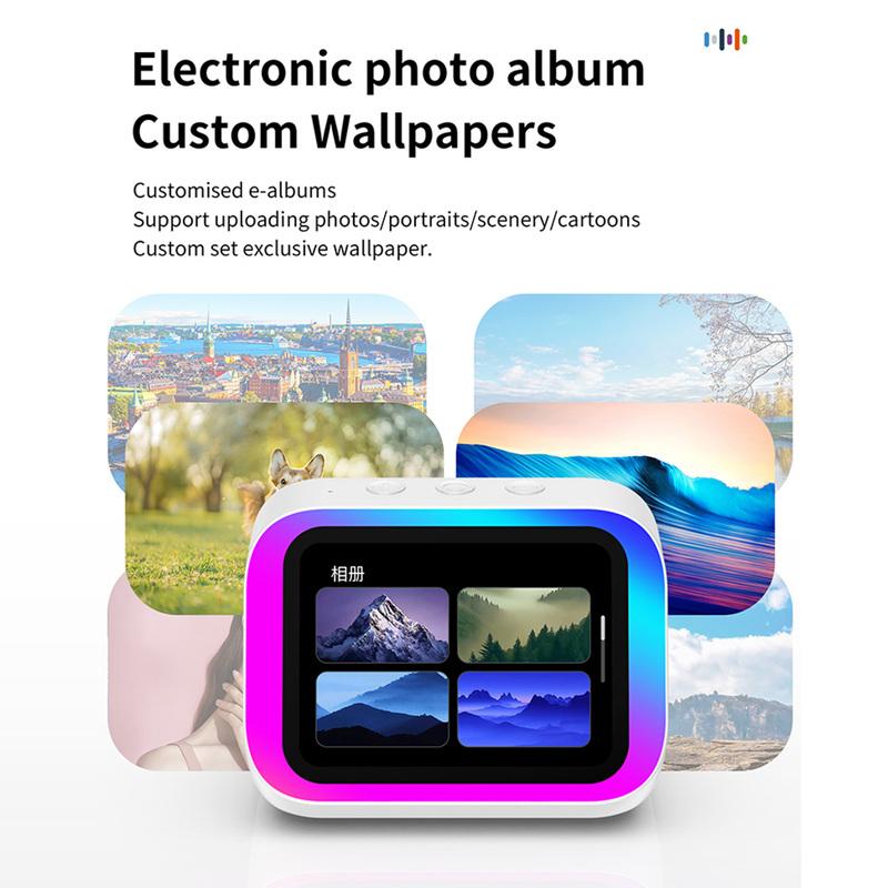Despertador Inteligente Com Alto-falante Bluetooth e Display Colorido - Controle por App do Tempo, Luz Noturna, Porta-Retratos, Histórias para Dormir