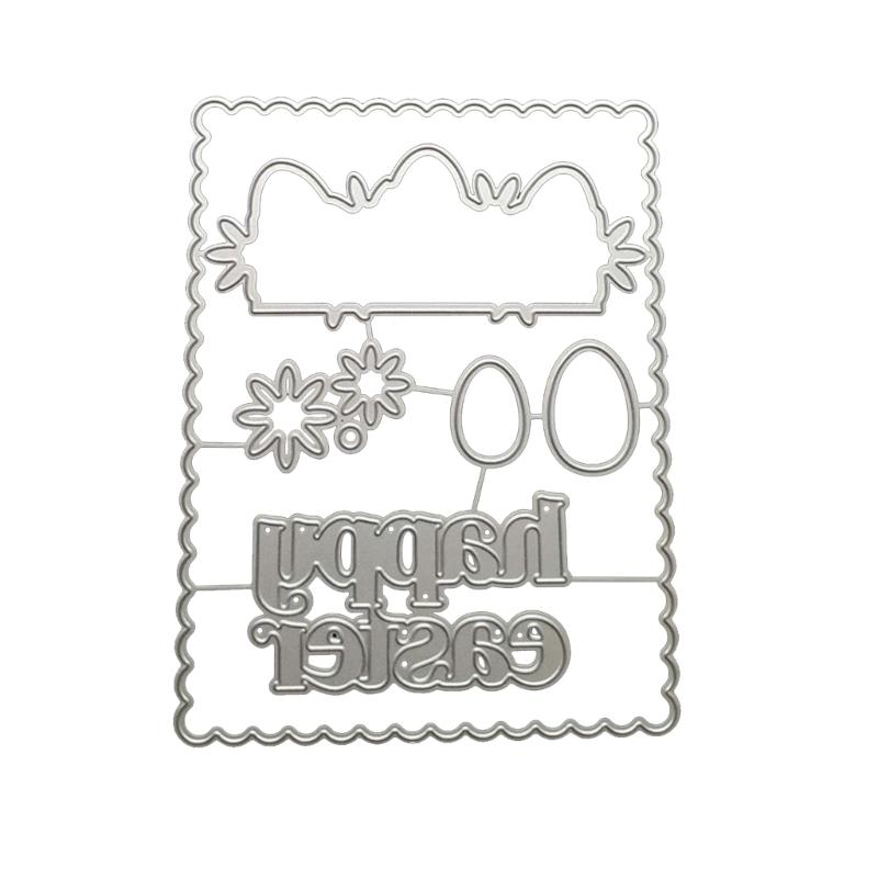Easter Egg Bunny Metal Cutting Dies Stencils for DIY Scrapbooking Decorative Embossing Paper Cards Template Decoration