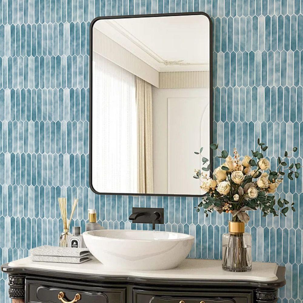 Waterproof Wallpaper 11.8"x11.8" Peel and Stick Backsplash Durable Stick Tile  for Kitchen Bathroom