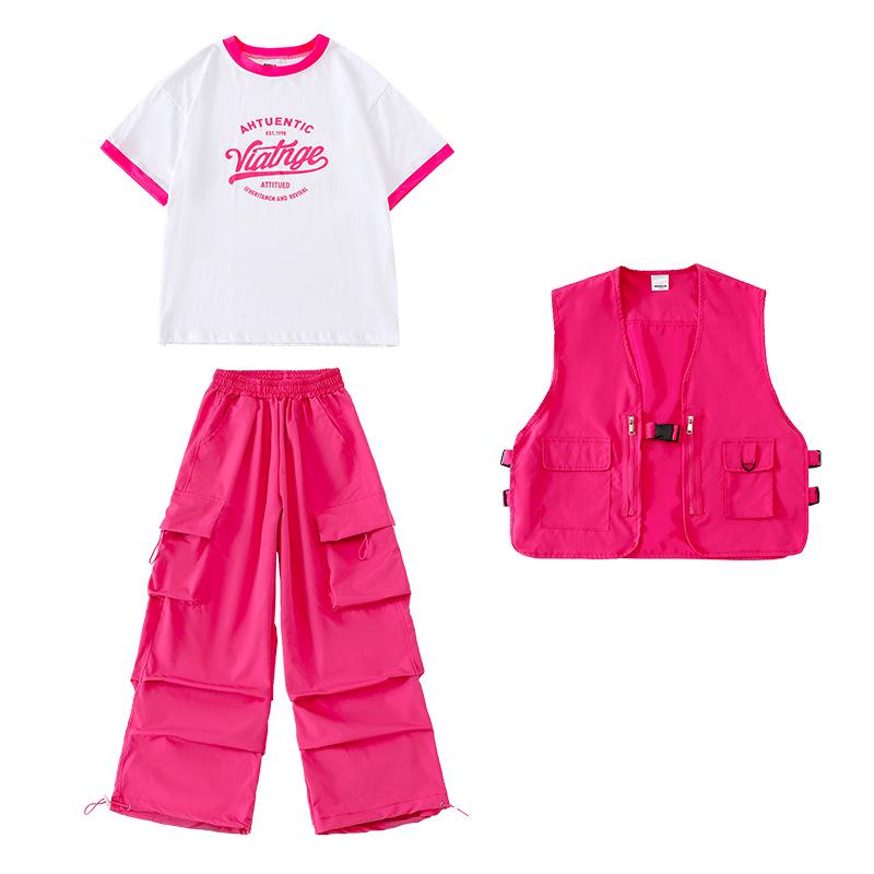 

Японский уличный танцевальный костюм для девочек – модный детский наряд для выступлений в стиле хип-хоп и джаз 140 cm