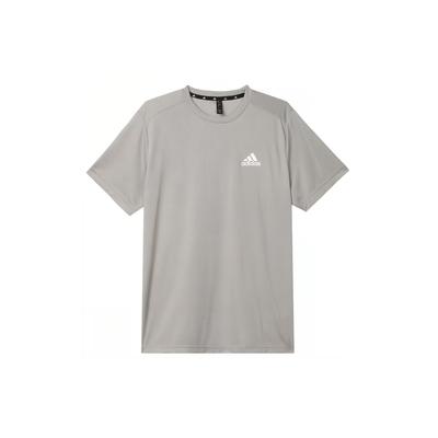 Logo-Print Schnelltrocknendes Rundhals-Kurzarm-T-Shirt Herren Oberteile Grau GM2121