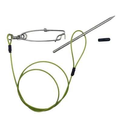 Sujetador de Peces con Cuerda Pesca en Kayak Pesca de Gran Tamaño Aguja para Peces Gancho para Peces de Buceo Sujetador de Peces con Pinza y Cable de Acero Inoxidable