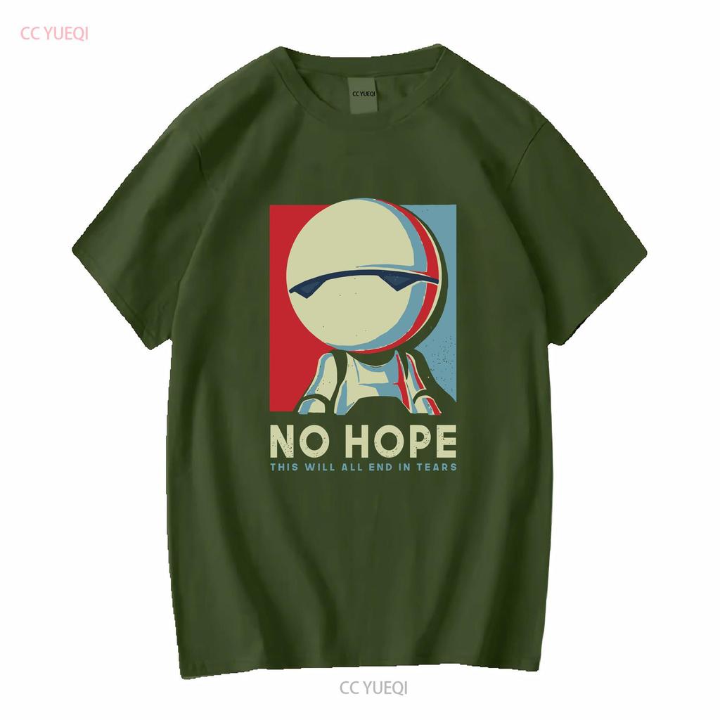No Hope Marvin Robot T Shirt Mens Sci Fi Funny Geek Space Clothing Vintage Washed Stylish Comfortable Versatile Homme