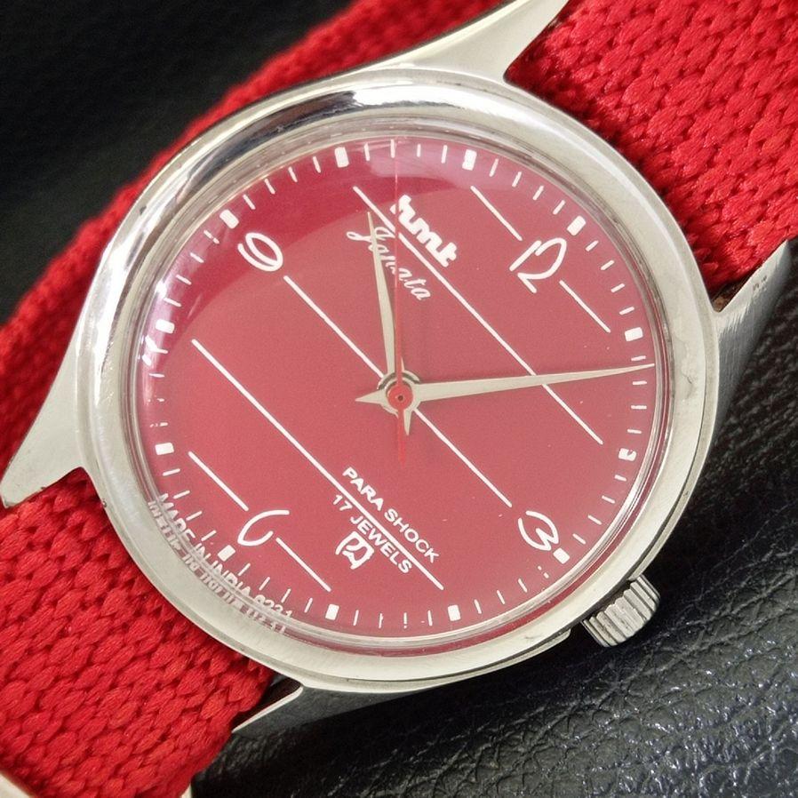 

HMT JANATA INDIAN HAND-WINDING MENS RED DIAL WATCH a430281-2 R102-a430281