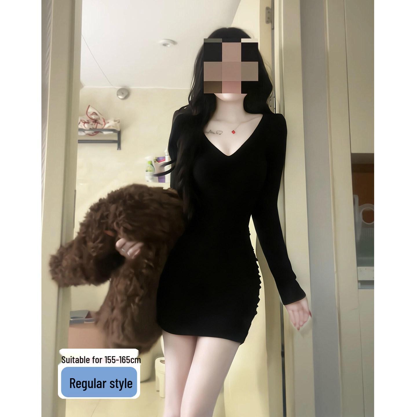 Women s Black Slim Winter Skirt - Hip-hugging Sexy Style S (under 100 jin)