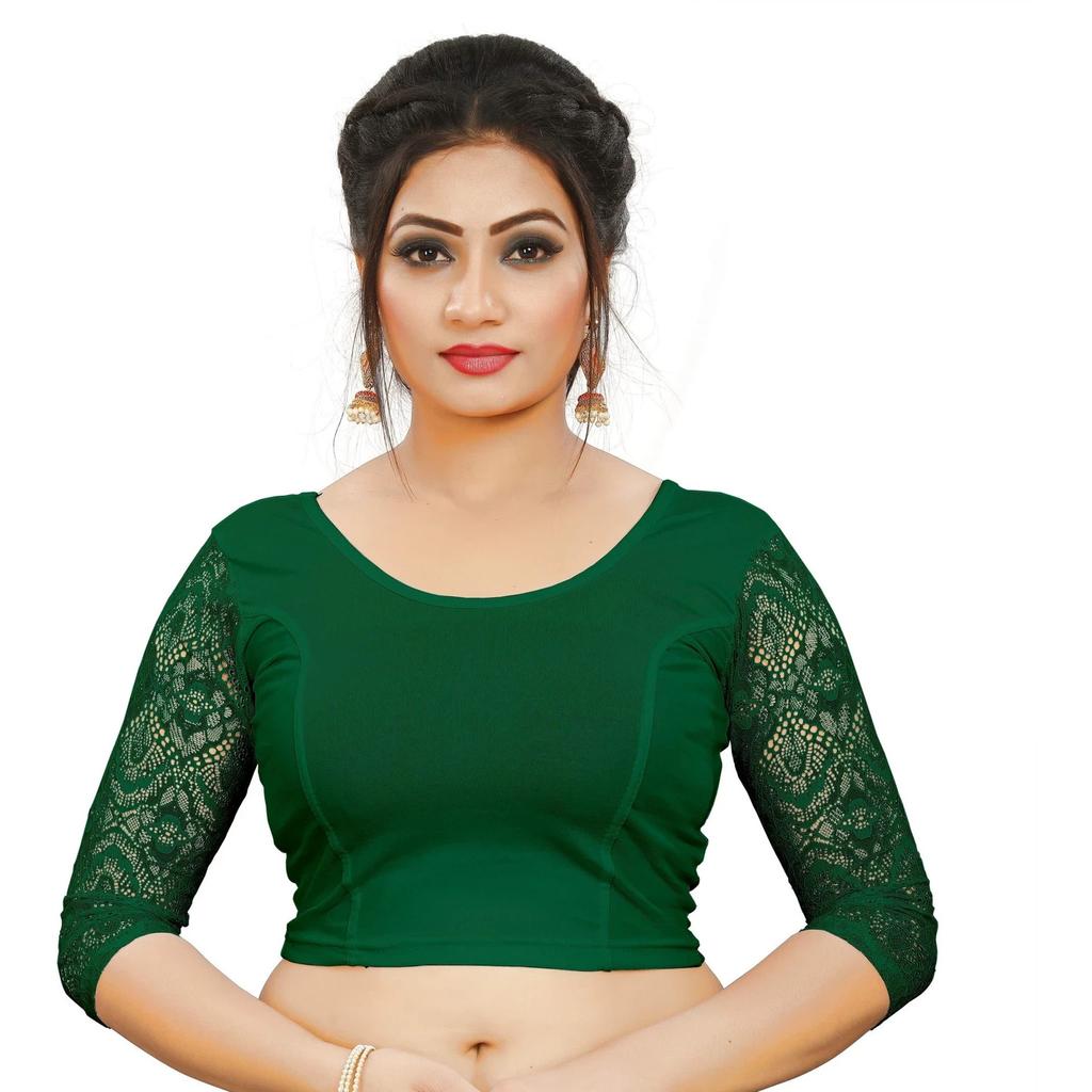 Indian Women's Round Neck Choli Bollywood Wedding Party Wear Readymade Blouse