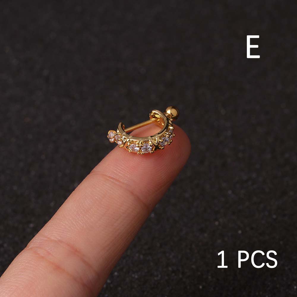 Fashion Bone Women U Type Zircon Lady Dangle Earring Stud Earrings Jewelry Drop Earrings