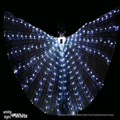 Huasiyi Colorful LED Belly Dance Wings for Adults - Golden Performance Props