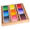 Montessori Wooden Sensorial Learning Color Tablet Box Color Card Wood Kids Preschool Color Training