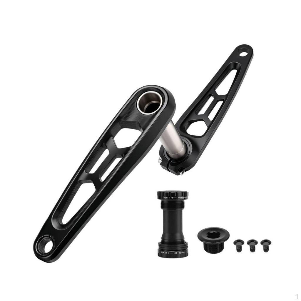 Mountain Bike Crankset OnePiece Straight Mount 170 Mm Crank Arms with Spindle for Cyclists,