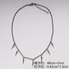 Cold wind rivet fringed necklace male trendy hip-hop niche design female light luxury high-end clavicle chain stainless steel chain