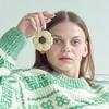No.190 / Daisy 100% Organic Wool Key Ring _ Mustard (Flower Crochet Key Ring)