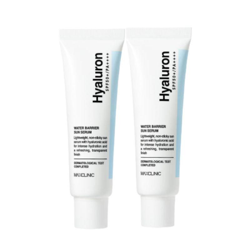 Maxclinic Hyaluron Water Barrier Sun Serum SPF50+ PA++++ Hydrating UV Protection Sunscreen 40ml x 2