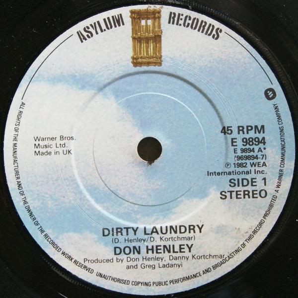 

7inch Record DON HENLEY - Dirty Laundry E9894 Asylum Records 1983 UK Rock Used