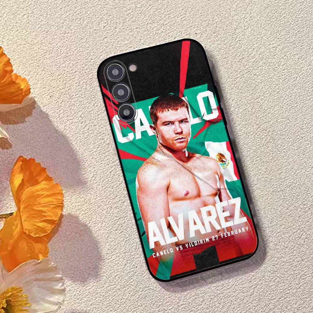 Mexico Boxing Canelo Alvarez Phone Case For Samsung Galaxy A73,A72,A71,A70,A53,A52,A51,Soft Silicone Black Cover