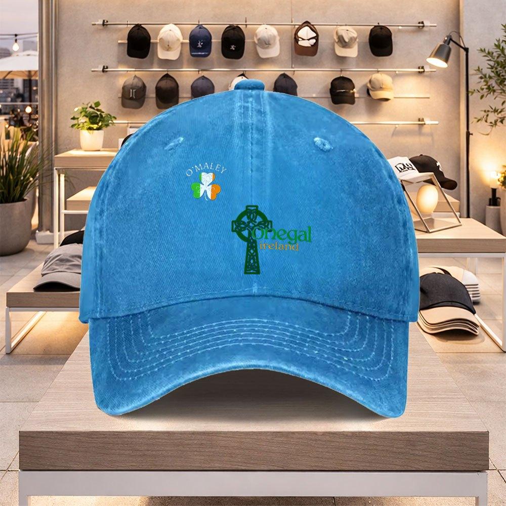 Irish Cross FourLeaf Clover Adjustable Snapback Baseball Cap for Mardi Gras St Patricks Day Parties Birthdays