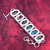 Cotton Candy Turquoise 925 Solid Sterling Silver Bracelet with Adjustable Chain, Handmade Gemstone Designer Jewelry Bracelet