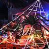 5M/7M Halloween Triangle Spider Web Extra Large Giant Spider Web Scary Lawn Spider Web  Indoor