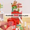 1Pc Santa Claus Christmas Tree Gift Wooden Calendar Desktop Decoration Ornaments  Wooden Calendar Ornaments for Home Decoration