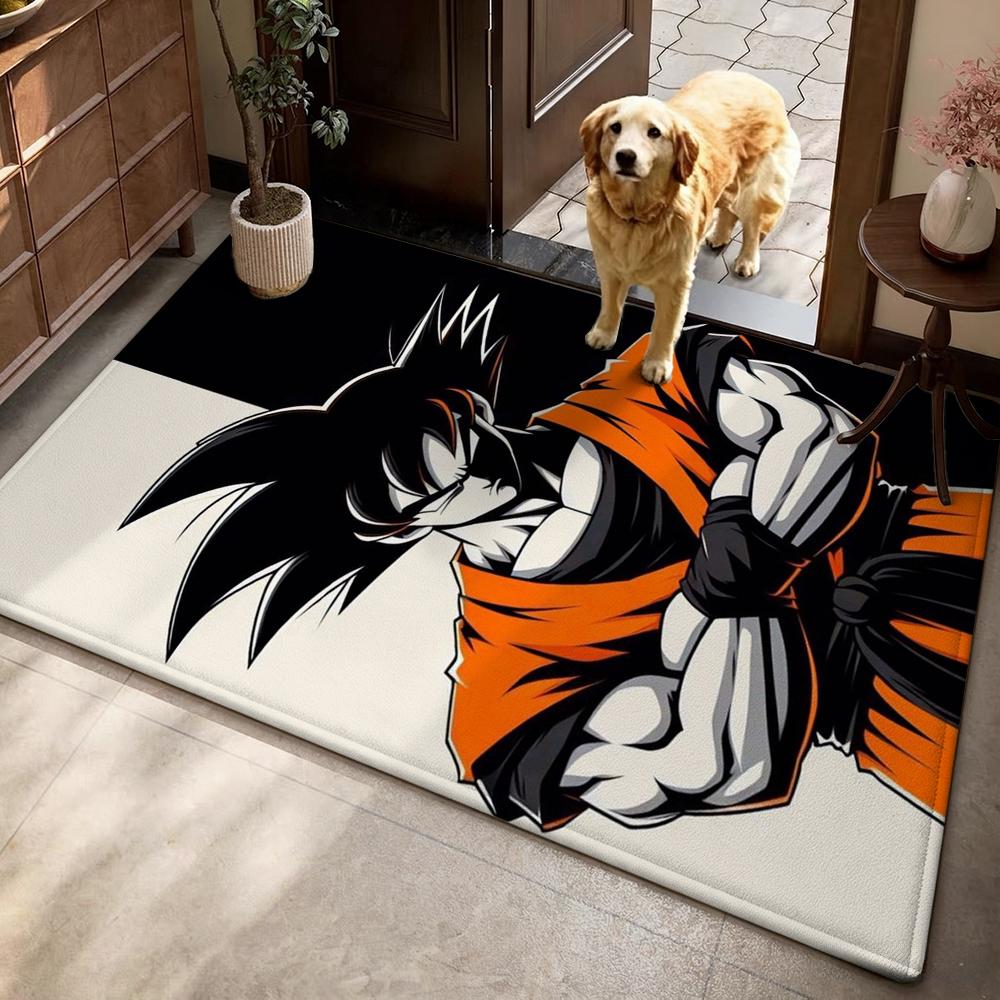 Super Saiyan Goku Patterned Rug Allseason Carpet For Kids Bedroom Play Area Home Decor Valentine'S Day Gift