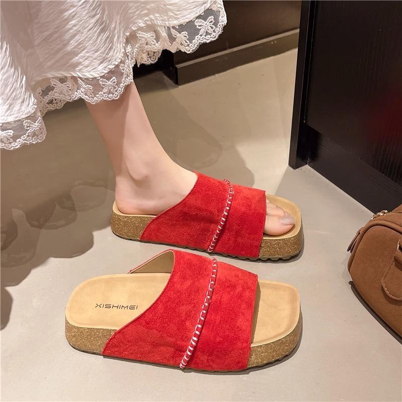 

Милая наложница Фэй~ Крутые шлепанцы на толстой подошве для женской летней носки, новые модели с юбками, шлепанцы на пляж 38