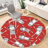 1pc Monkey Red Office Round Area Rug, Indoor Mat Suitable For Office, Under Office Chairs Bedroom Living Room Home Decor, Room Deco
