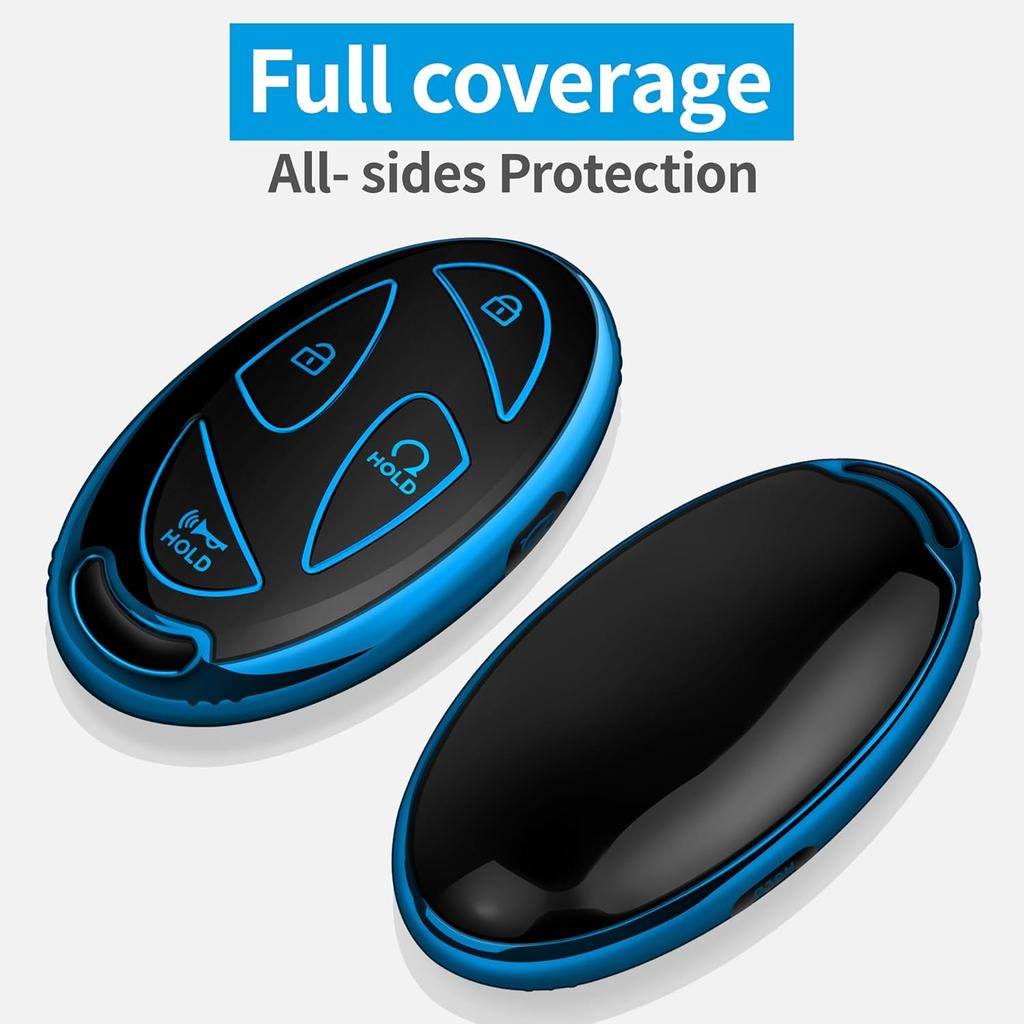 Tukellen for Hyundai Key Fob Cover,Special Soft TPU Key Case Cover Protector Compatible with 2023 2024 Ioniq 6 Grandeur GN7 KONA Smart 5 Buttons