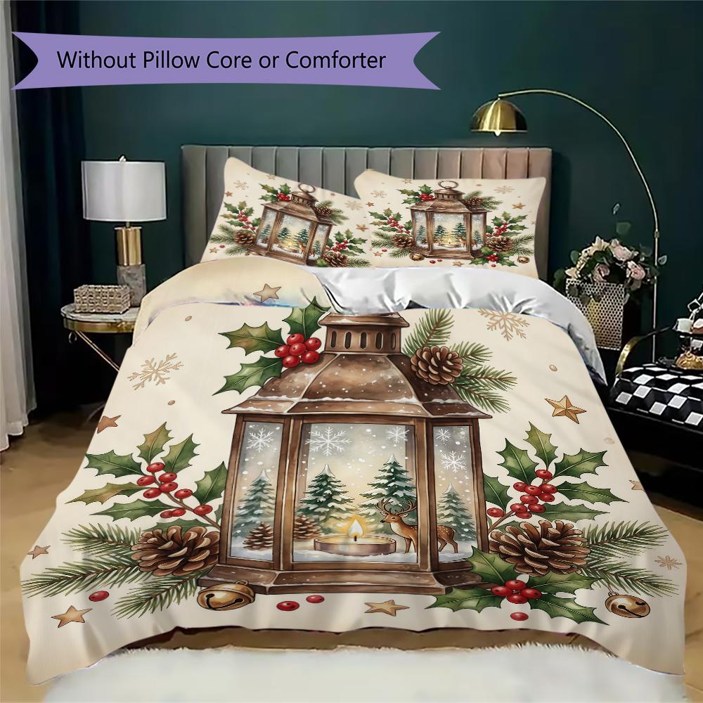 Wreath Decorations Pattern Bedding uilt Set uilt Cover Pillowcase Home Decoration Birthday Gift (1 * duvet cover + 2 * pillowcase without core)_XIA
