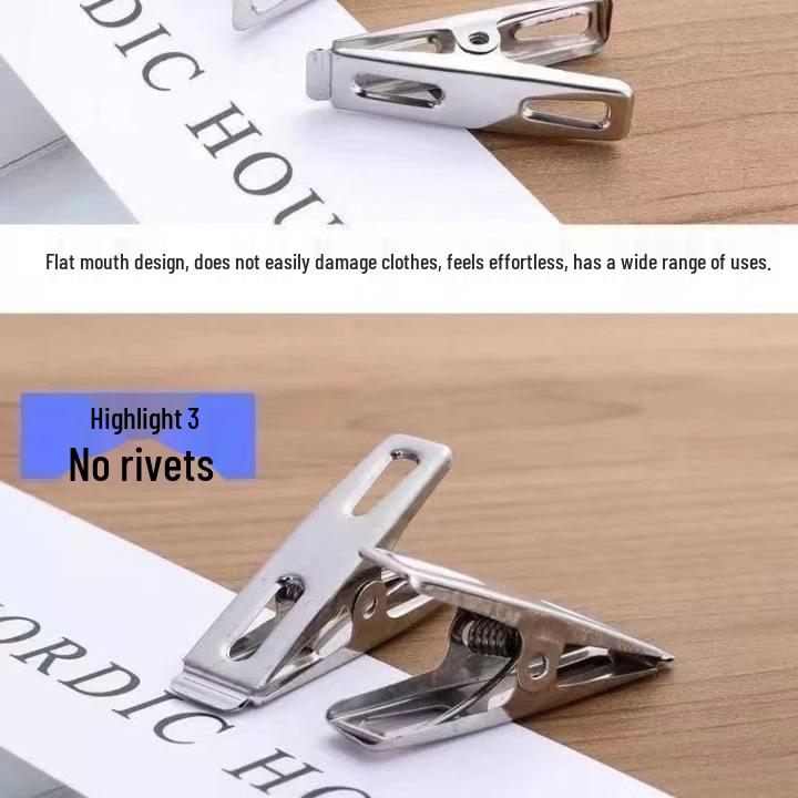 25-Pack Strong Stainless Steel Clothes Clips for Drying Laundry and Socks