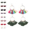 Fashion Women Bohemian Dangle Long Tassel Thread Drop Ear Earrings Stud Jewelry