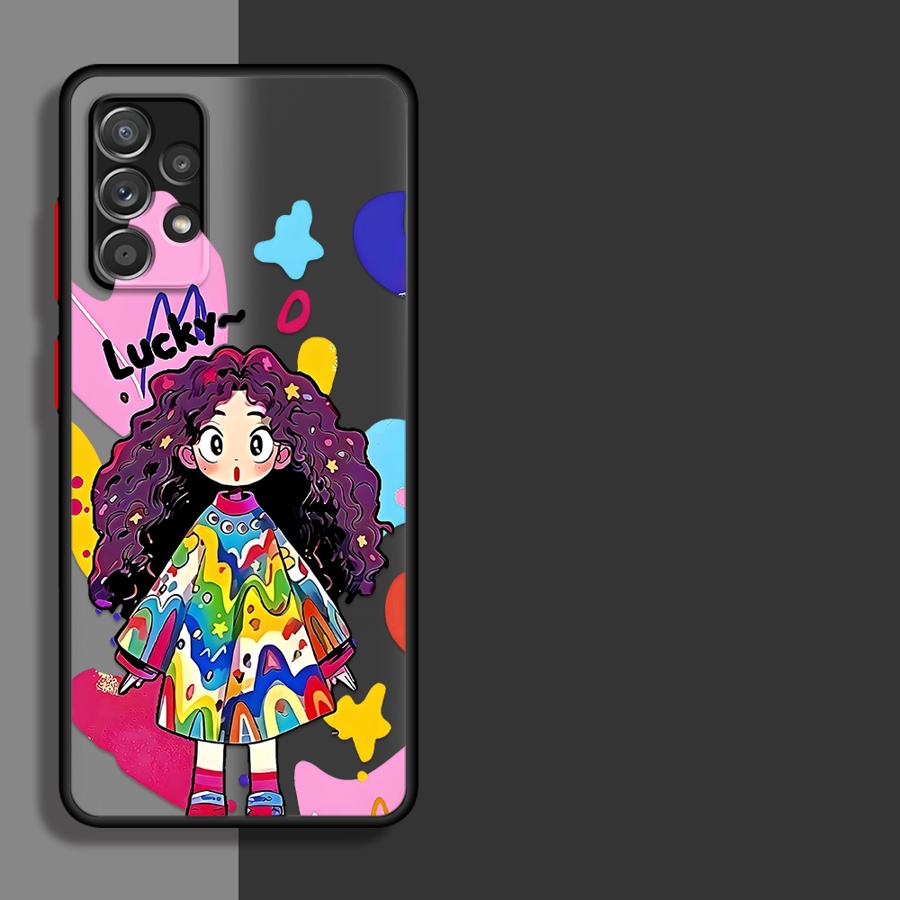 Case for Samsung Galaxy A14 A23 A73 A33 A35 A56 A55 A53 A52S A72 A17 A52 A16 A15 A54 A34 A36 Phone Cover Cute Cartoon Character
