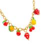Fruit Glass Pendant Necklace for Women Featuring Handcraft Designs and Vibranting Color for Casual or Festive Occasions