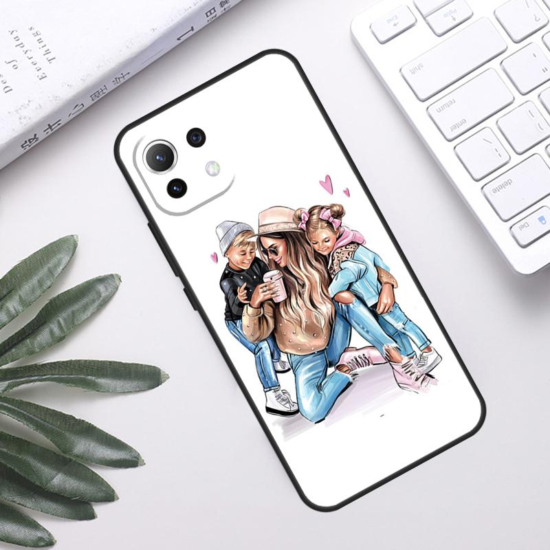 Mom Daughter Girl Son Dad Case For POCO F5 X3 X5 Pro F3 F4 GT M5s C40 Back Cover For Xiaomi 13 12 Lite 11T 12T Pro 12X