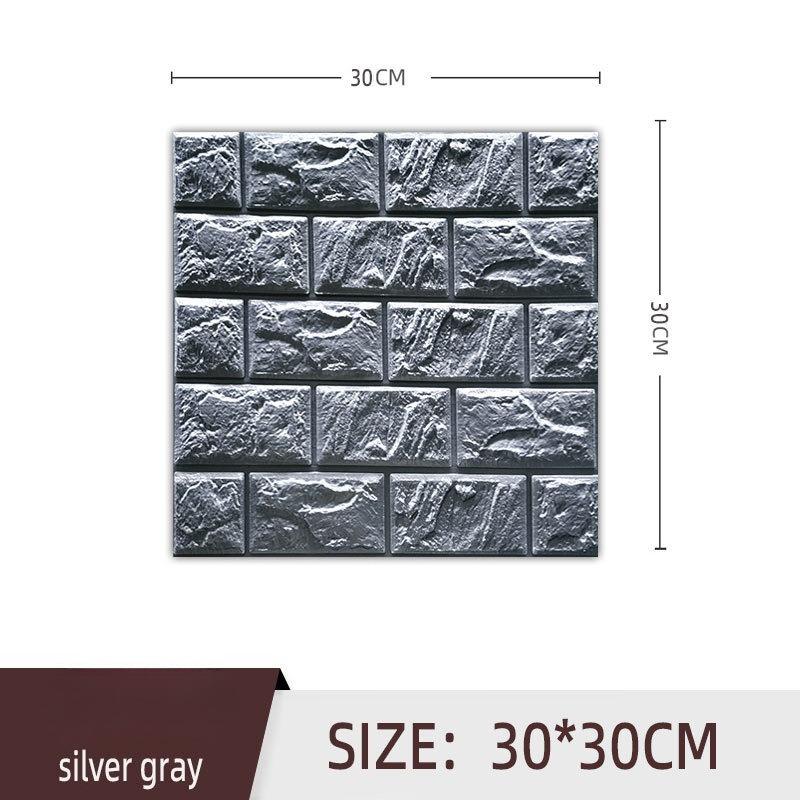 20Pcs 3D Brick Wall Panels Peel and Stick Adhesive Wallpaper for Living Room Bedroom Background Kitchen Decoration Home Decoration