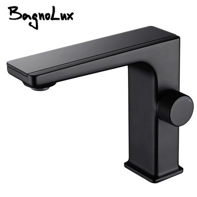 Bagnolux Gun Grey Bathroom Brass Basin Faucet Mixer Hot Cold Water Tap One Hole Deck Mounted Micro Generator Temperature Display