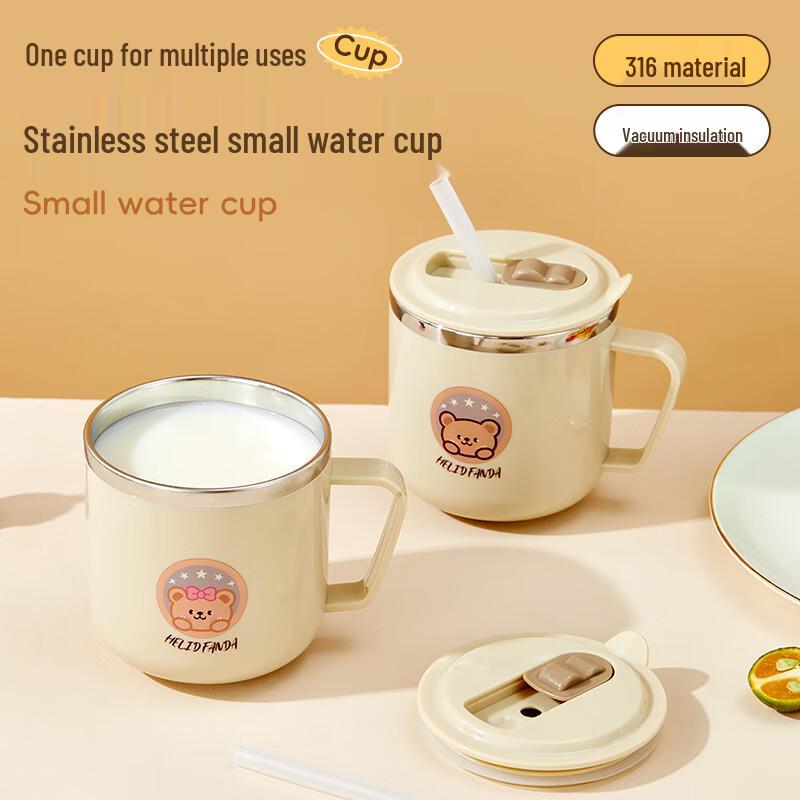 WORTHBUY 316 Stainless Steel Kids Straw Cup