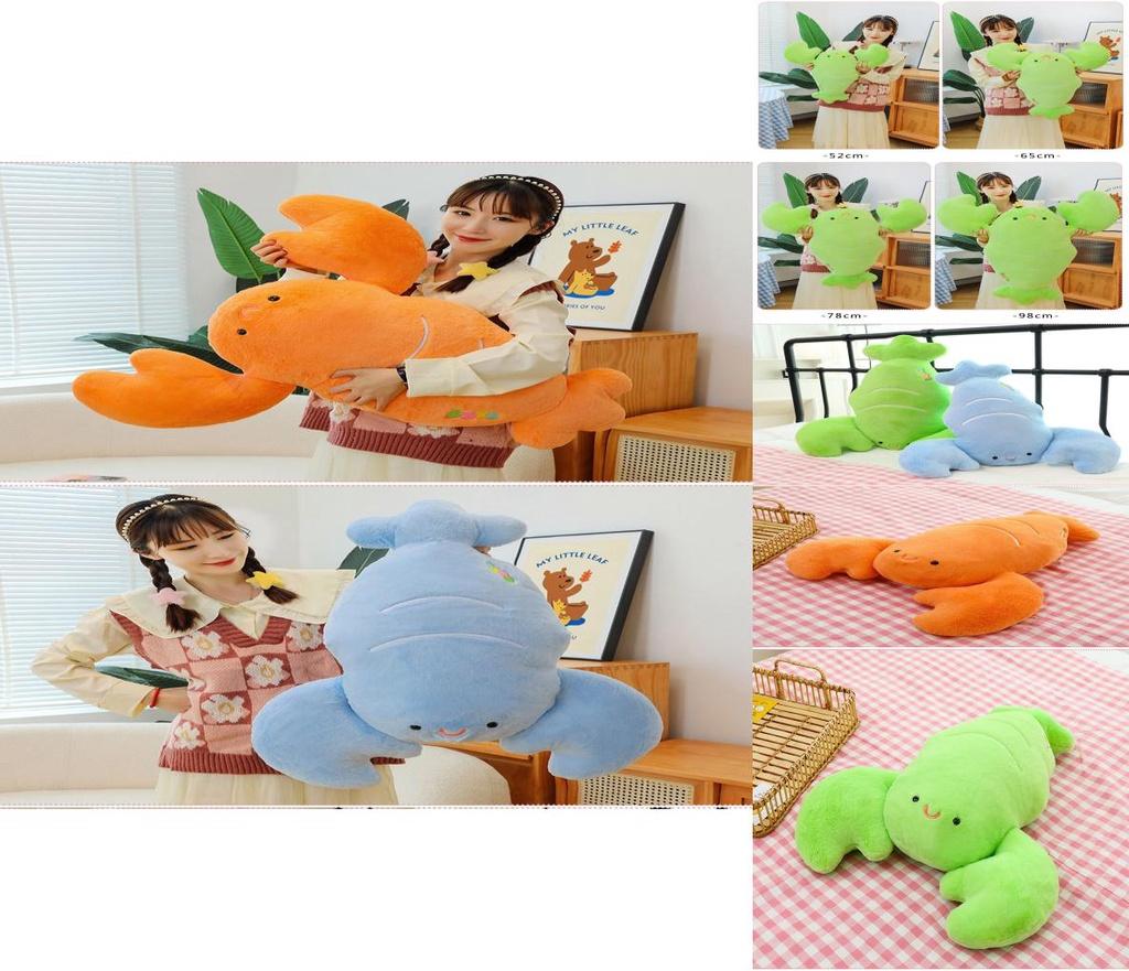 Cute Lobster Plush Toy Cartoon Lobster Stuffed Animal For Kids Soft And Cuddly Home Dcor