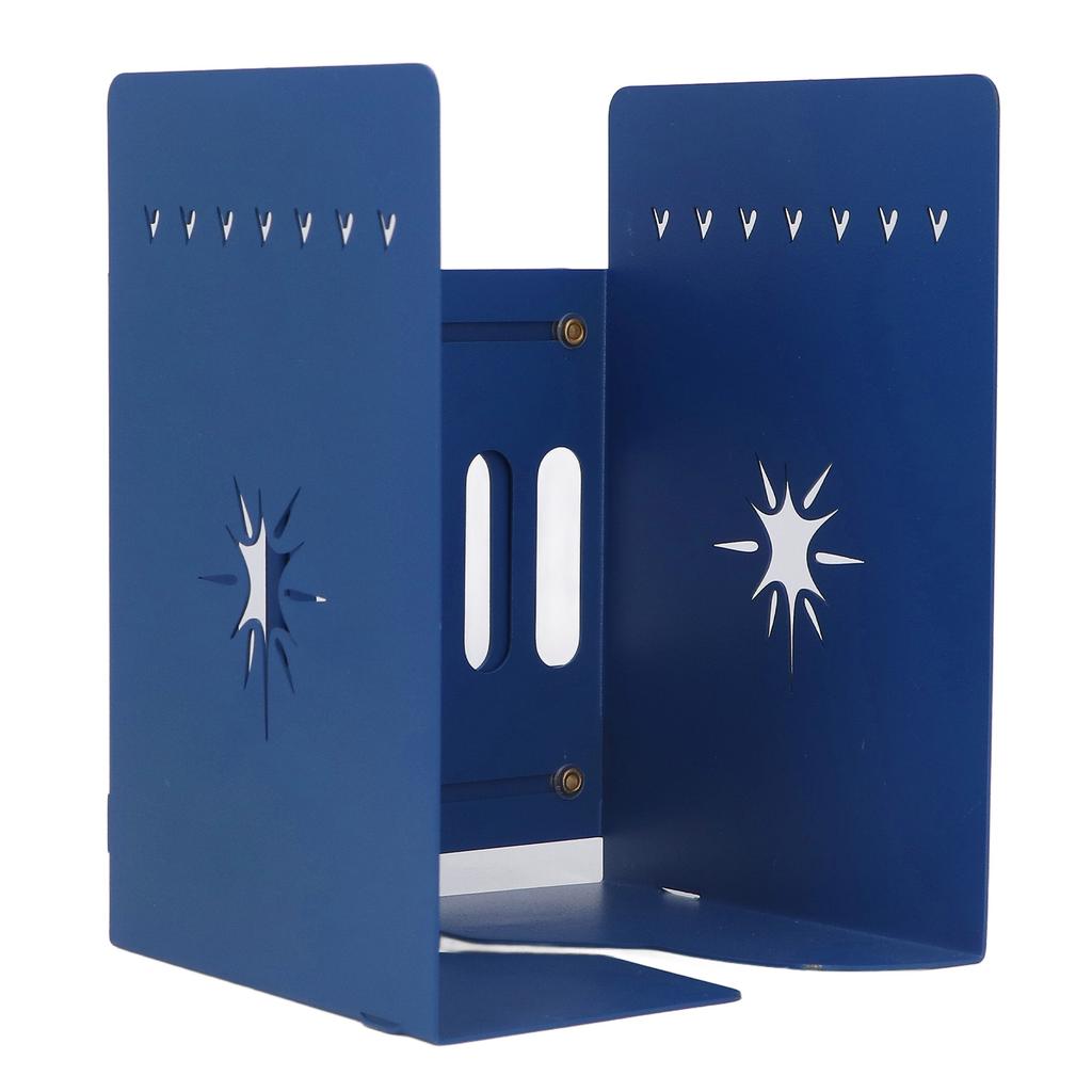 4pcs Bookends Slim Retractable Metal Desktop Book Stand Book Storage Folder Bookend Support for