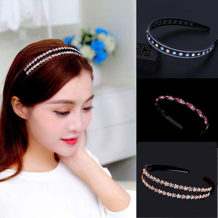 Korean Non-Slip Double Row Plum Blossom Headband for Women and Kids – Versatile Hairpin Accessory