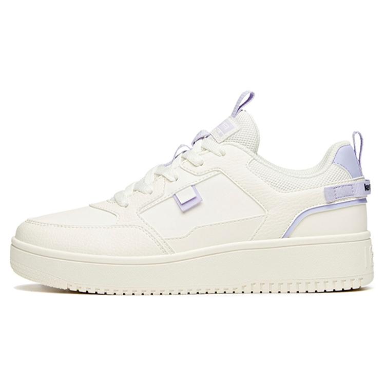 

new Anta Life Collection Anti Slip Wear Resistant Low Top Skateboard Shoes Women s Purple White 36