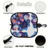 2D-Floral Print Protective Eyewear Case, Sunglasses Case for Women, Decorative Blue Purple Flower Pattern Storage Pouch, Portable Travel Eyeglasses Ho