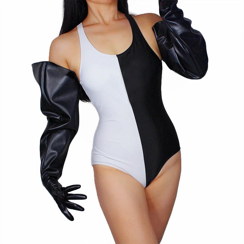 DooWay 70 cm Långa Läderhandskar Svarta TOUCHSKÄRM Konstläder PU Axelhöjd Kvällsfest Kostym Cosplay Opera Halloween Handske
