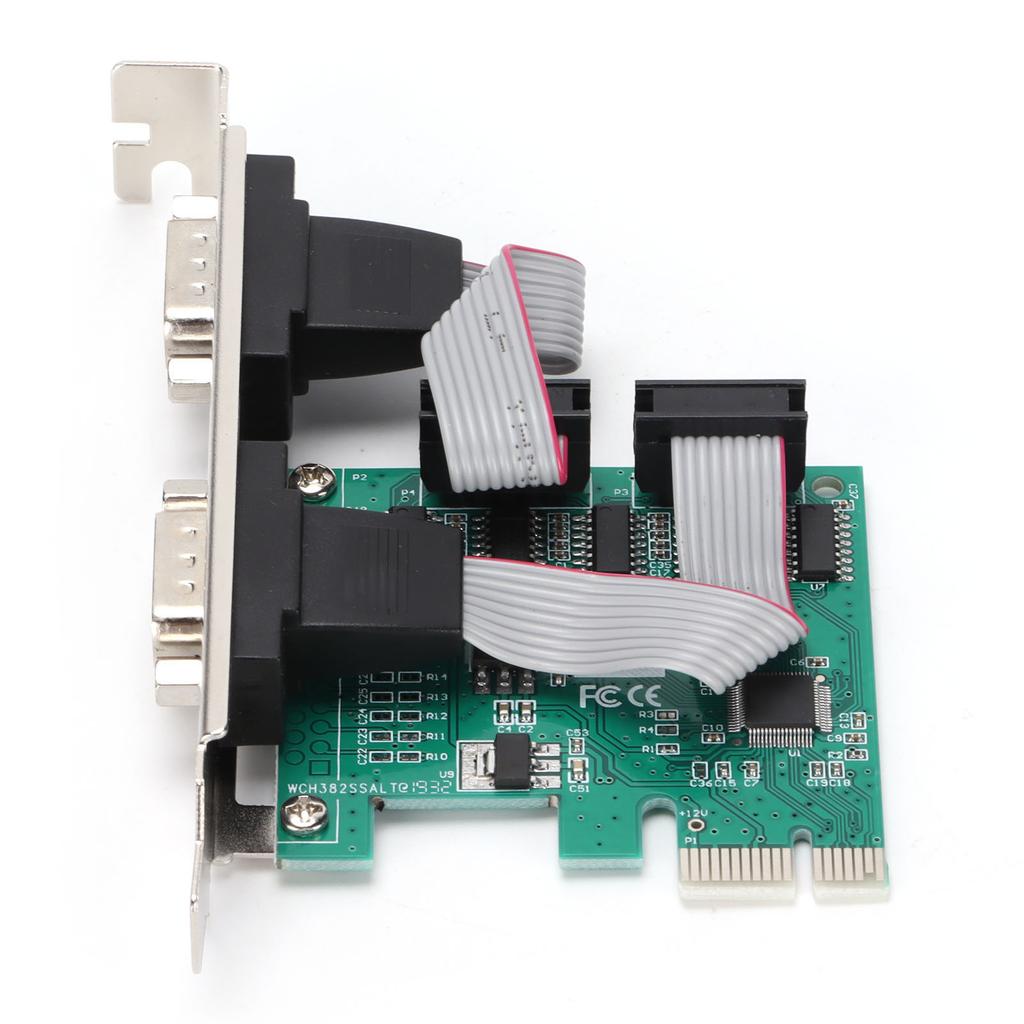 PCIE Serial Card 2 Ports Plug and Play Automatic Identification PCIE Expansion Card
