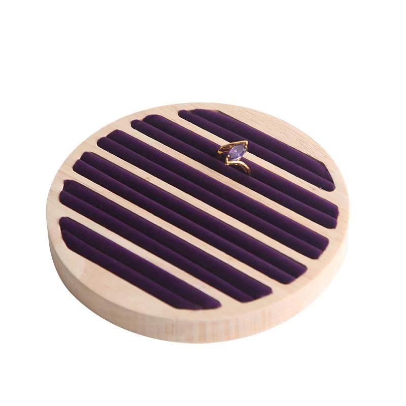 Bamboo Wood Ring & Earring Display Tray for Jewelry Storage