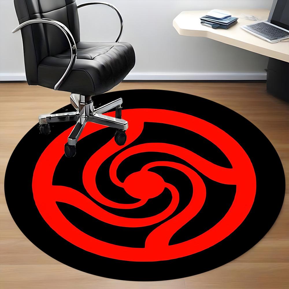1pc Spiral Pattern Carpet for Office Non Slip, Round Carpet, Soft & Comfortable, Carpet for Office, Lightweight Round Floor Mat