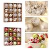 16pcs Champagne Gold White Christmas Balls Shatterproof Christmas Decorations  Wedding